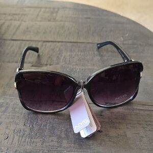 NY Collection Women's Black Sunglasses with Purple Gradient Lenses